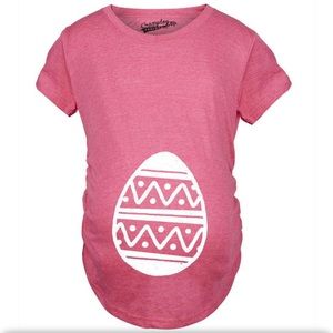 NWT MATERNITY EGG, EASTER, CRAZY DOG , t-shirt